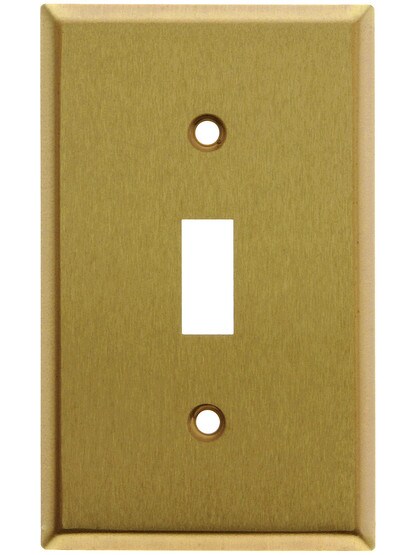 Classic Single Toggle Switch Plate In Pressed Brass or Steel
